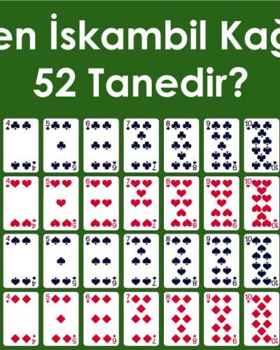 Neden İskambil Kağıtları 52 Tanedir?