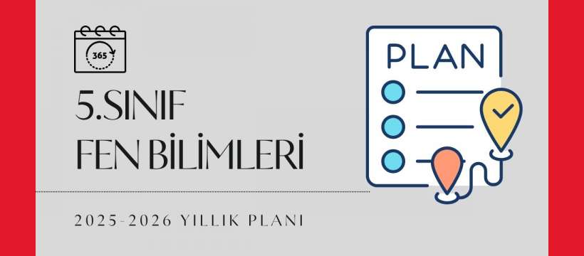 2025-2026 Maarif Modeli 5.Sınıf Fen Bilimleri Yıllık Planı İndir