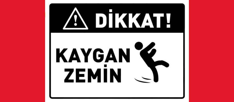 Kaygan Zemin Beyaz Fon