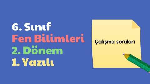 2025-2026 Maarif Modeli 6.Sınıf 2.Dönem 1.Yazılı Soruları (Senaryo 1 - Cevaplı)